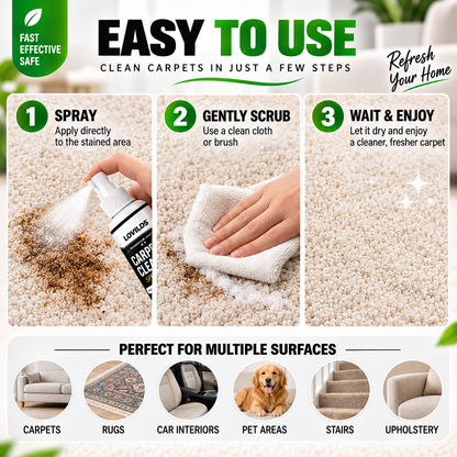 🔥Limited Time Promotion 70% OFF🔥-LOVILDS Carpet Cleaner Spray for Fresh & Clean Carpets