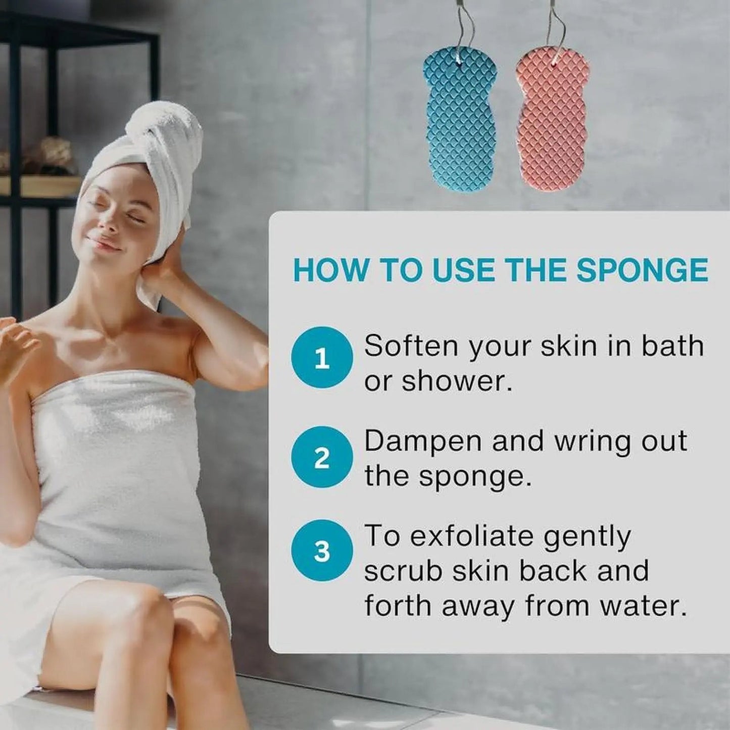 Buy 1 Get 1 FREE Today 🎁! Say Goodbye to Rough Skin! 3D Painless Exfoliating Sponge 🛁
