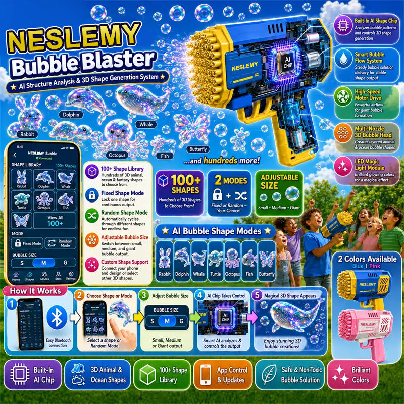 🌟 Official Store |NESLEMY®  Bubble Blaster —— Animal & Ocean Fantasy Theme