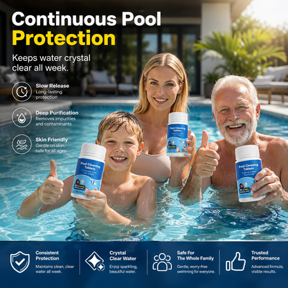 🔥Last Day Sale 70% OFF🔥- Pool Cleaner Tablets Crystal Clear Water Maintenance Supplies