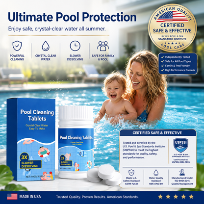 🔥Last Day Sale 70% OFF🔥- Pool Cleaner Tablets Crystal Clear Water Maintenance Supplies