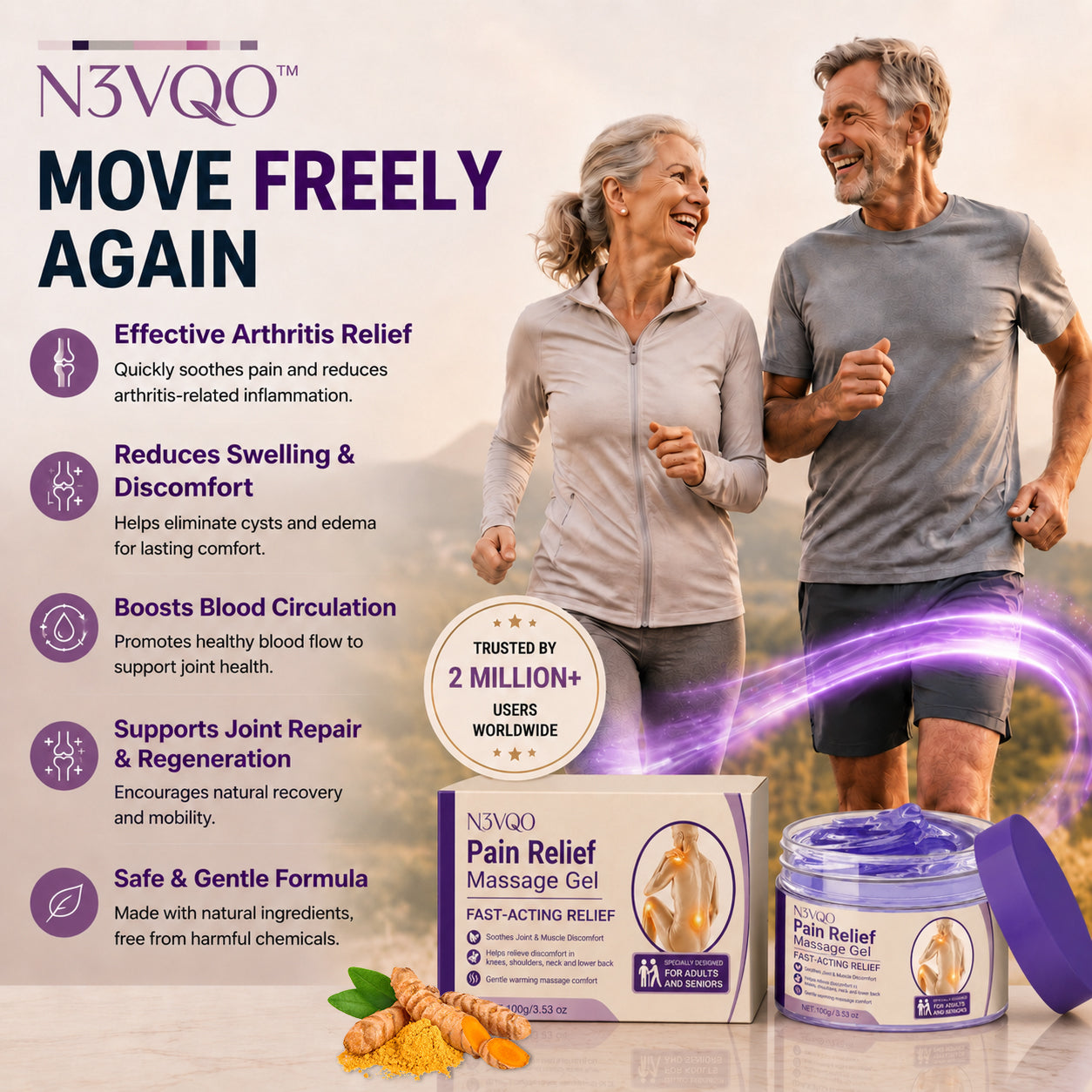 NESLEMY  Advanced Arthritis Relief Gel-Approved Turmeric