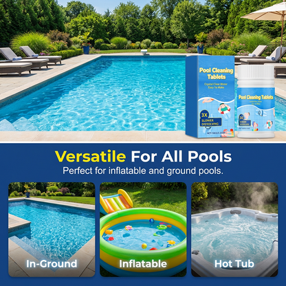 🔥Last Day Sale 70% OFF🔥- Pool Cleaner Tablets Crystal Clear Water Maintenance Supplies