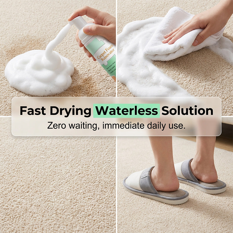 🔥Limited Time Promotion 70% OFF🔥- Waterless Carpet Foam Stain Remover with Towel